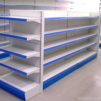 Hot sell supermarket shelf with double-side back panel