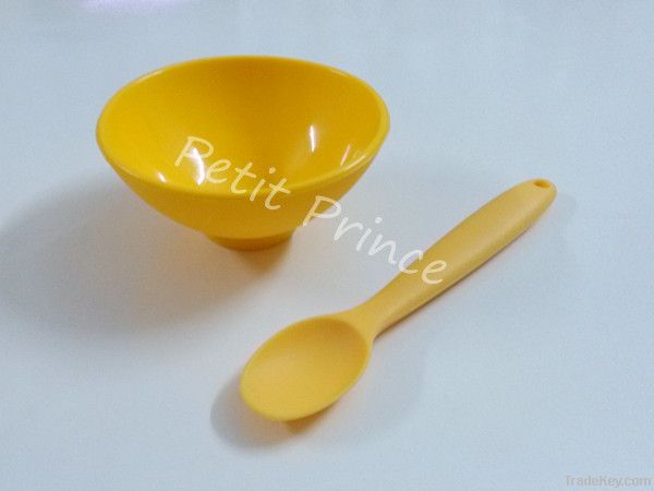 baby feeding silicone bowl and spoon