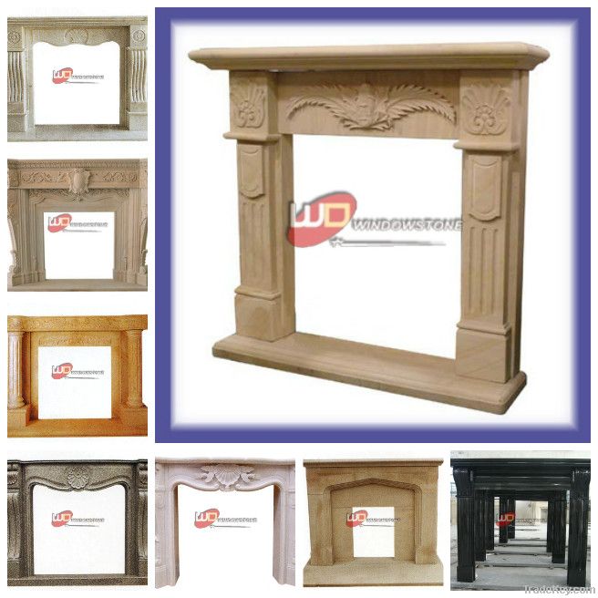 Granite and Marble Fireplace