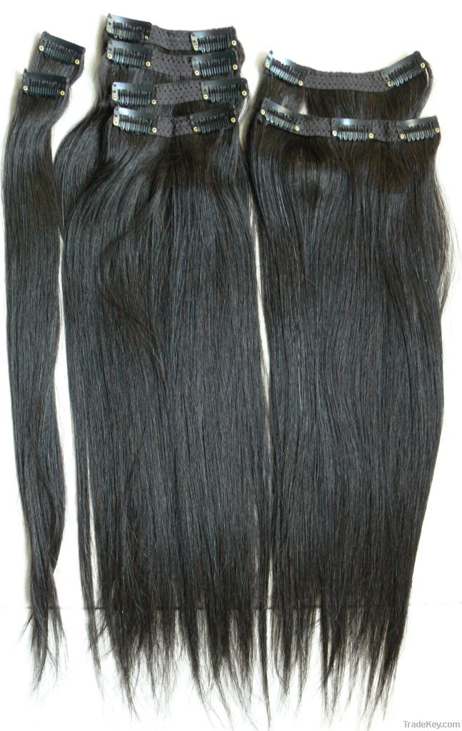 Human hair Clip-In Hair Extension