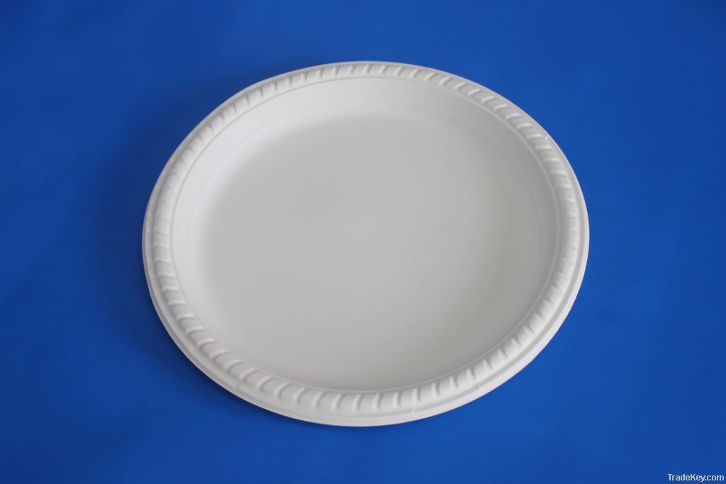 cimpostable biodegradable plastic plate tableware