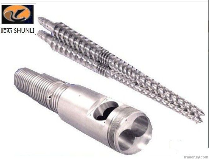 twin conical screw barrel of extruder machine