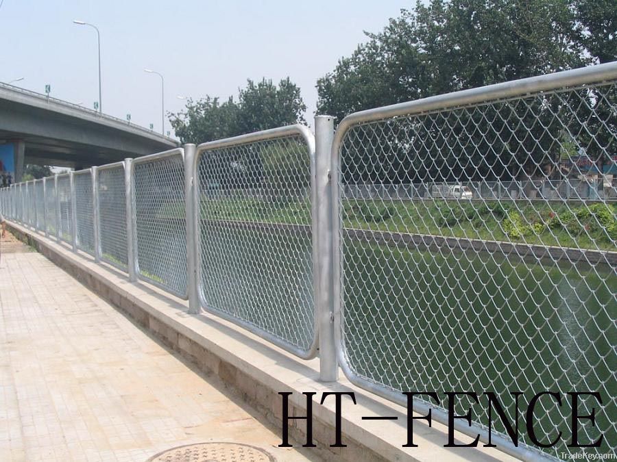 Galvanized and PVC coated chain link fence(diamond wire mesh