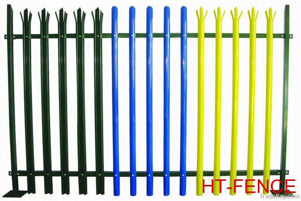 Galvanized or powder coated palisade fence