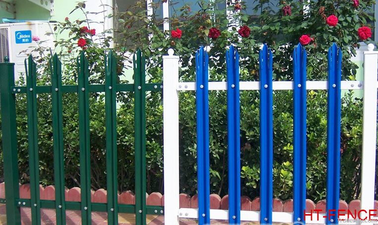 Galvanized or powder coated palisade fence