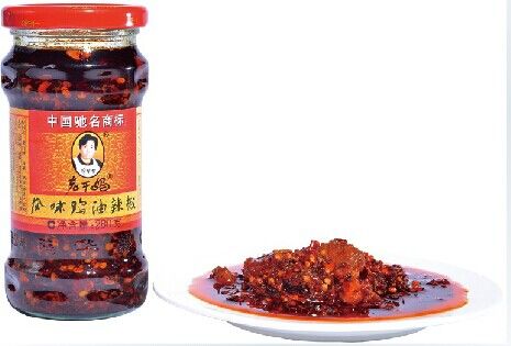 Chines most famous brand lao gan ma black bean oil chilli sauce chicken flavor