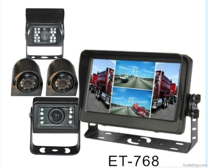 Large Car&#039;s Monitoring System with 7 inch digital color LCD Quad monit