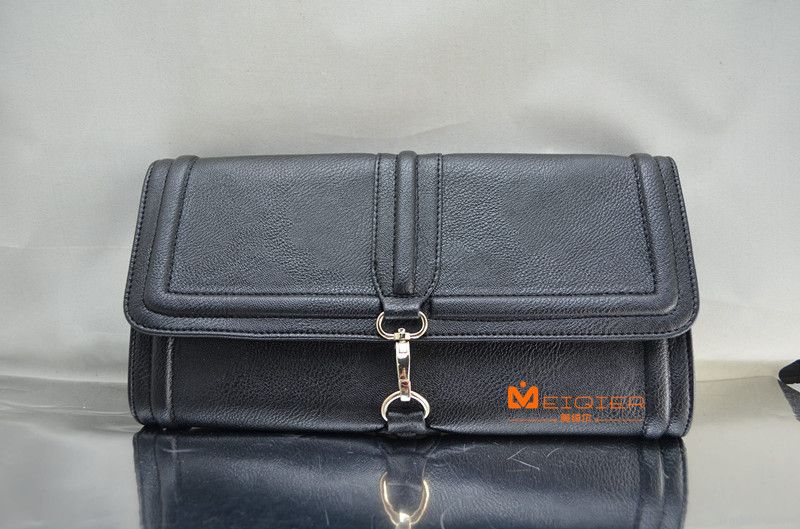 leather black handbags/girl evening bag