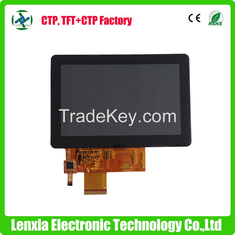 High quality 5 inch 800x480 tft lcd display with capacitive touch