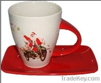 ceramic cup and saucer set