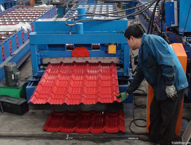 960 metal roof tile roll forming machine aluminum roof step tile