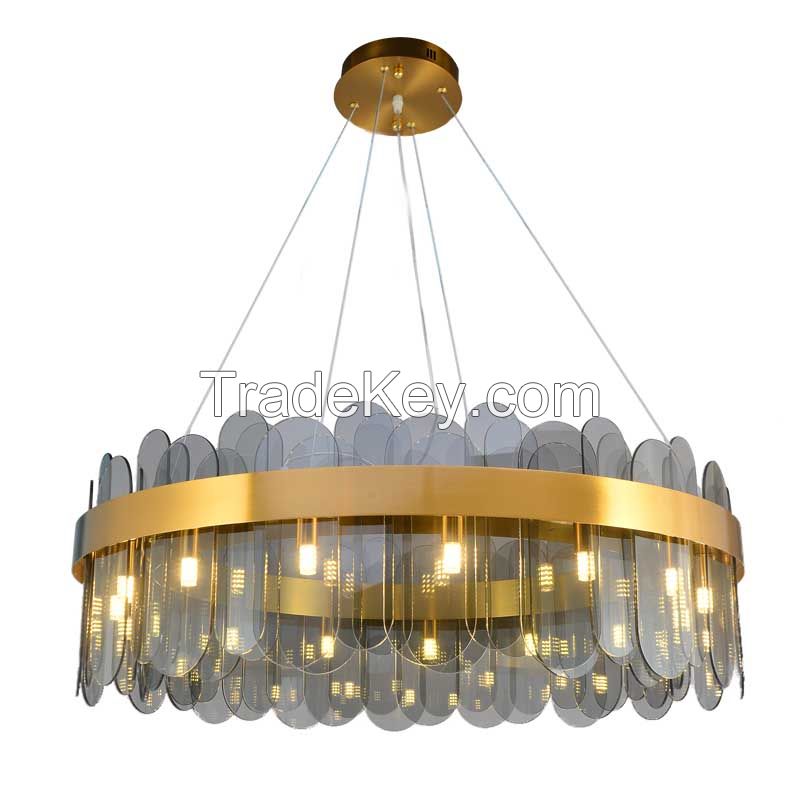 Luxury contemporary Indoor living room hotel lobby modern crystal chandelier pendant lights