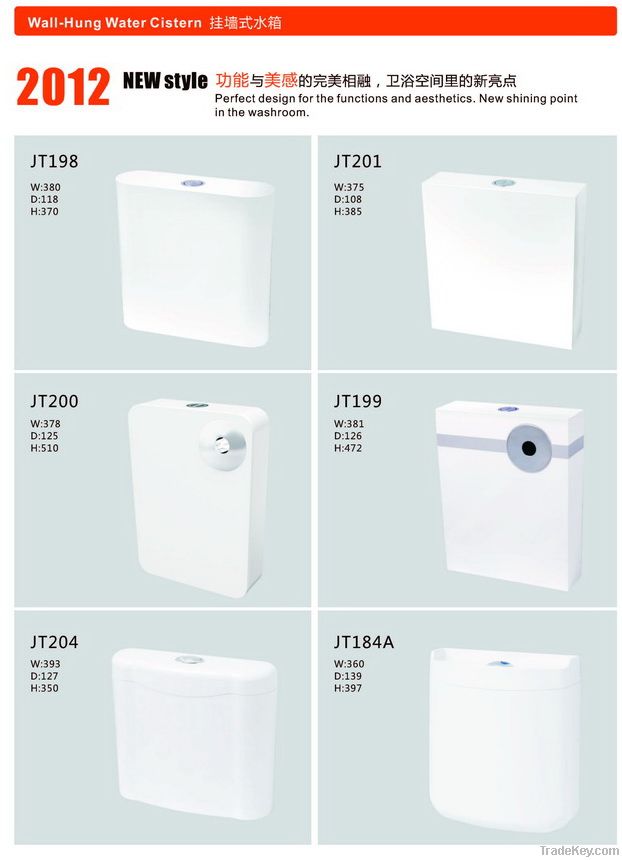 Wall-Hung Water Cistern, Toilet tanks