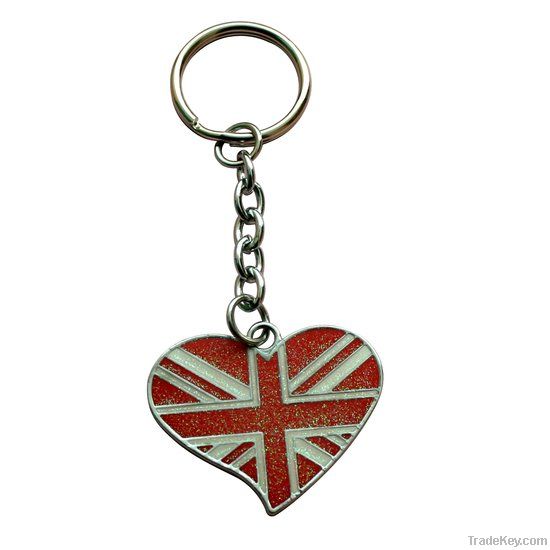 heart shaped metal key chain