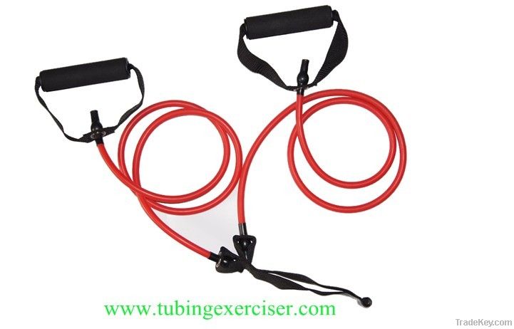 Fitness Tube Exercises, Latex Tube Exercise With Handles