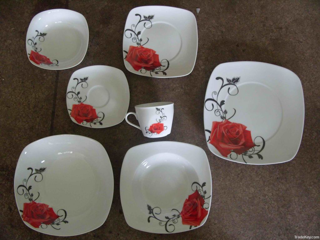 Big side square shape 67pc dinner set