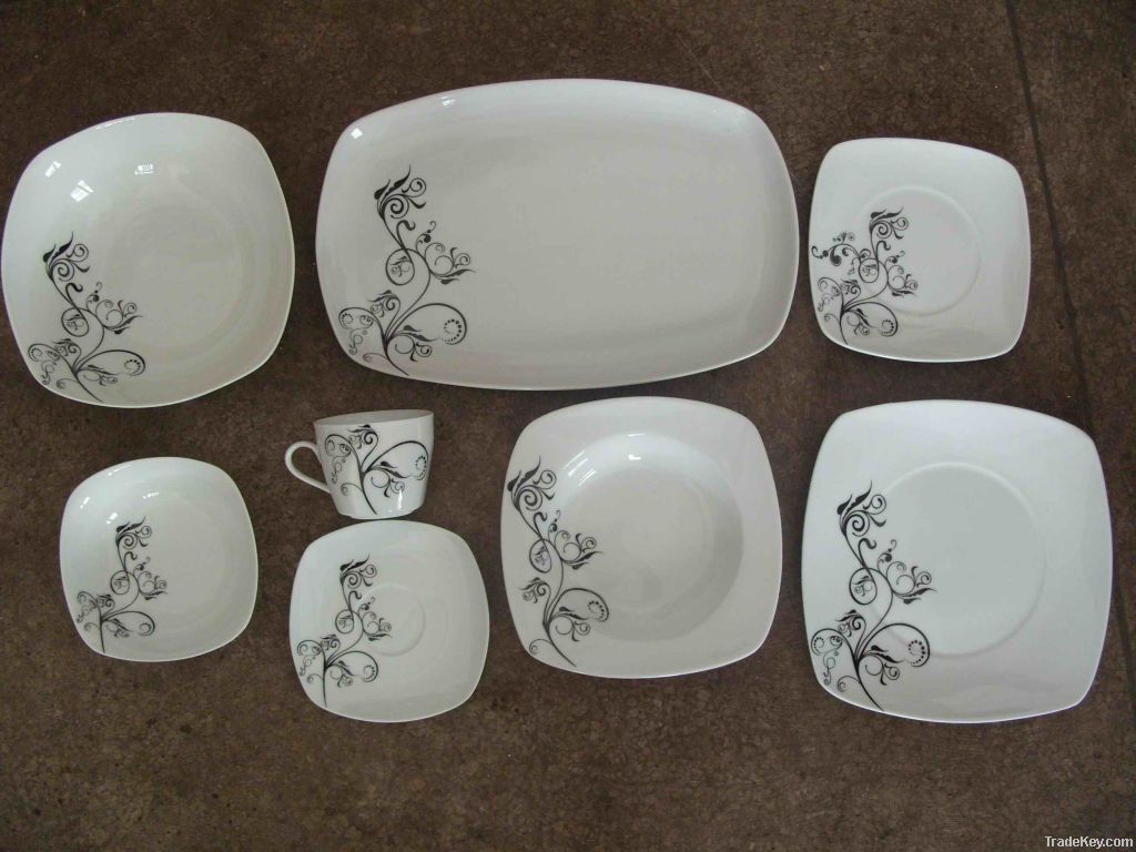 Big side square shape 67pc dinner set