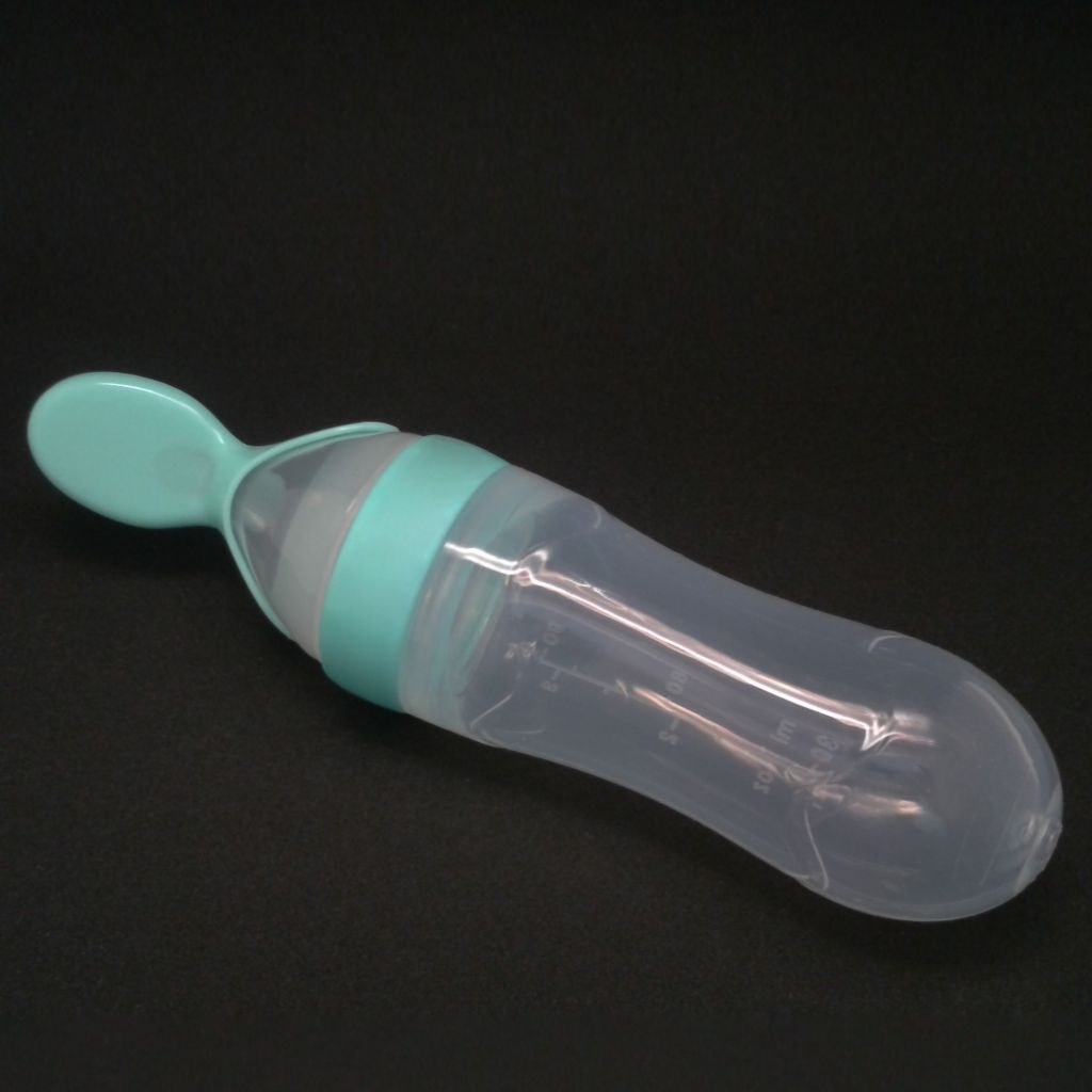 Silicone baby feeding spoon, squeeze spoon, baby spoon