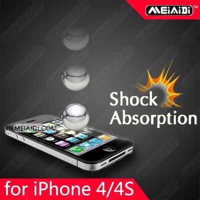 Shock absorption screen protector for iphone 4