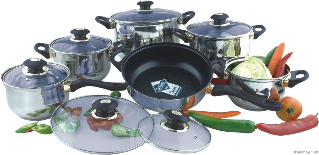 12pcs stainless steel cookware set