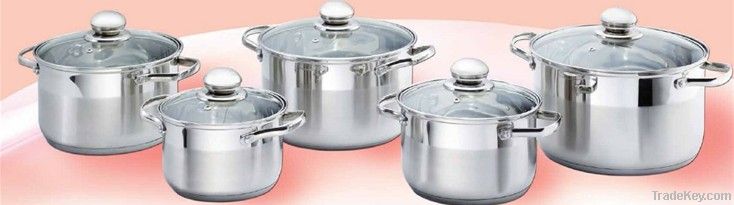 10pcs stainless steel cookware set