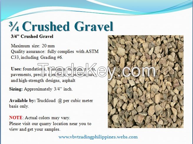 3/4 Washed Crushed Gravel