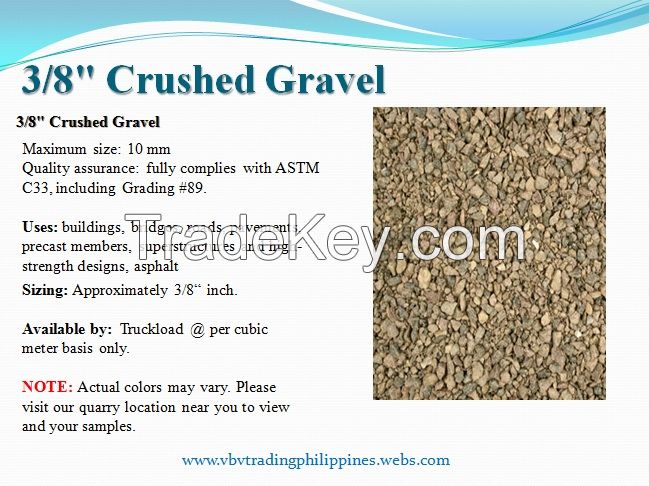 3/8 Washed Crushed Gravel