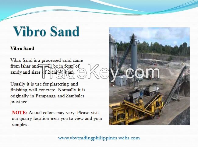 Vibro Manufactured Sand