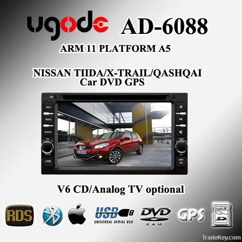 ARM 11 A5 Nissan Tiida X-Trail Qashqai DVD GPS