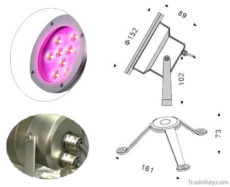 27W RGB3in1 LED fountain light, 27W tricolor LED underwater light