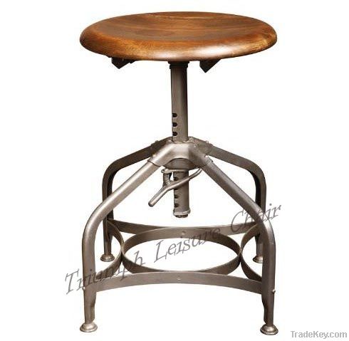 Wood Antique Toledo Stool