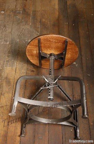 Wood Antique Toledo Stool