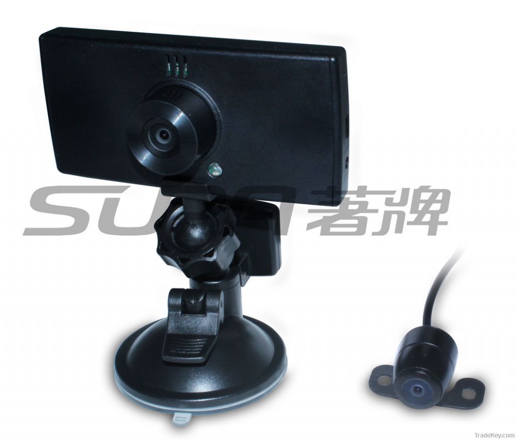 HD Touch Screen Car DVR with External Camera and G-Sensor(sp-809)