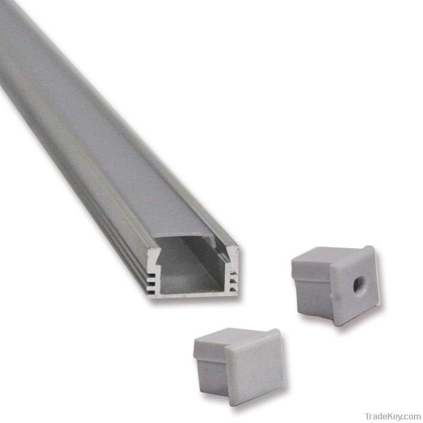 Aluminum profile with frosted cover end caps for LED strip