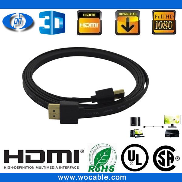 High quality 1.4/1.3/2.0 HDMI Cable support 3D,1080P,4K*2K with Ethernet