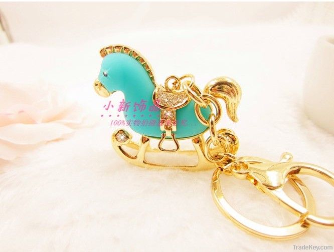 horse resin trojan women's keychain key chain gift car keychain