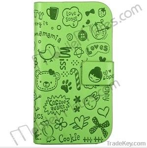 Lovely Little Witch Wallet Leather Case for Samsung Galaxy S III I9300