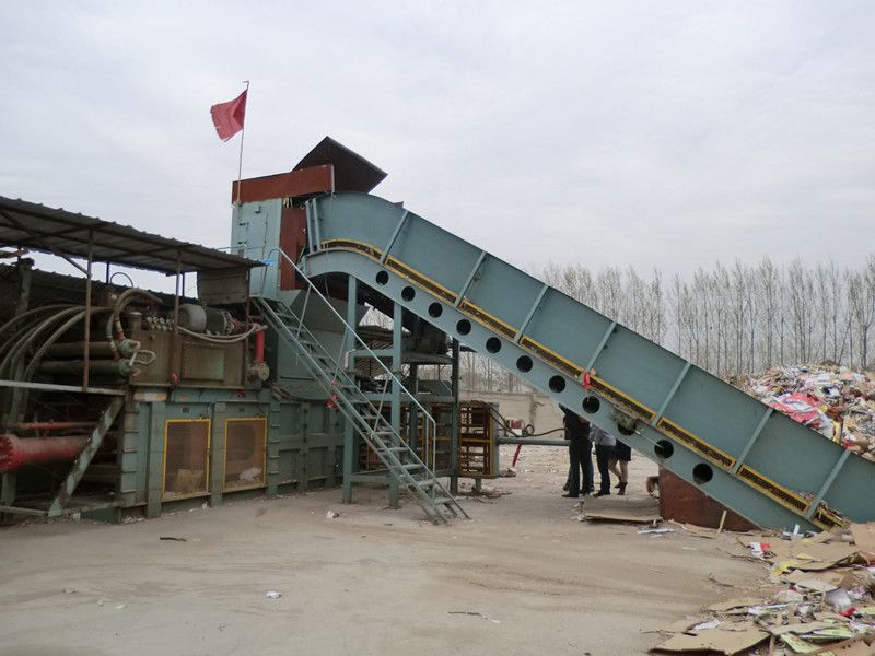 automatic waste paper baler with high capacity