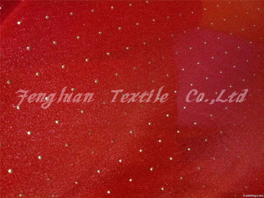 knitting chiffon fabric rubber patch plain dyed 100%polyester