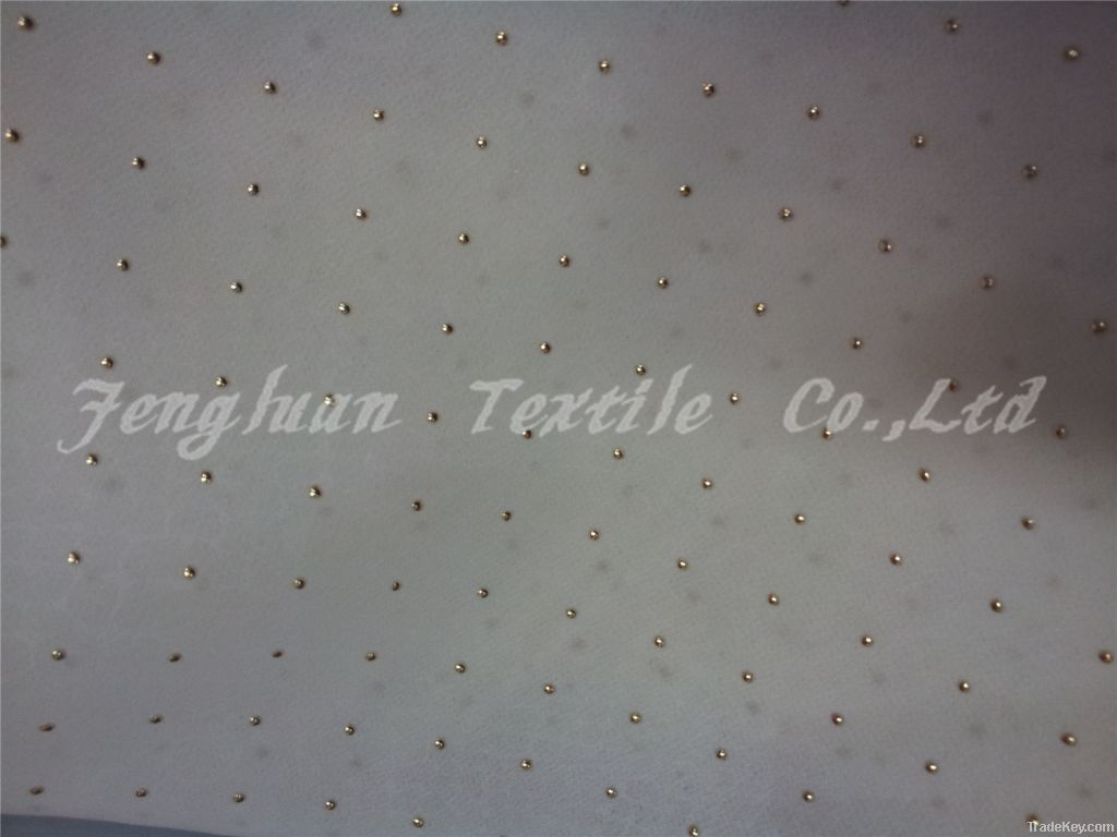 chiffon embossing with rubber patch