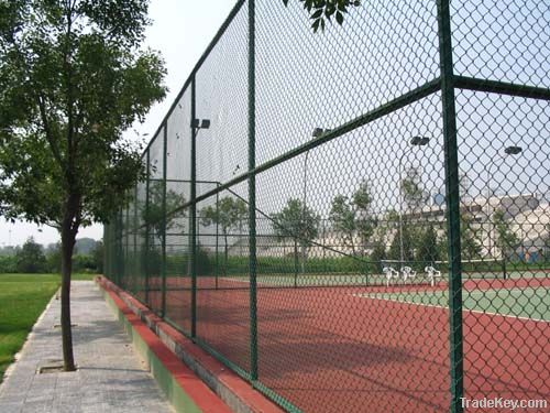 Galvanized chain link fence