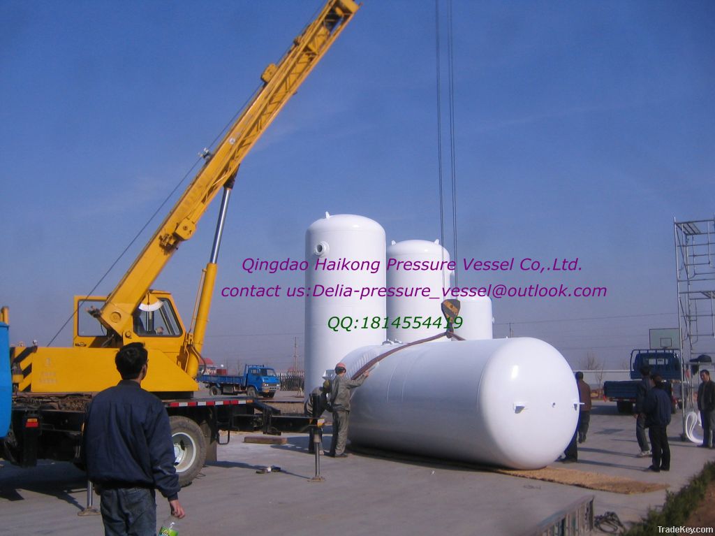 Vertical Liquefied petroleum gas storage container