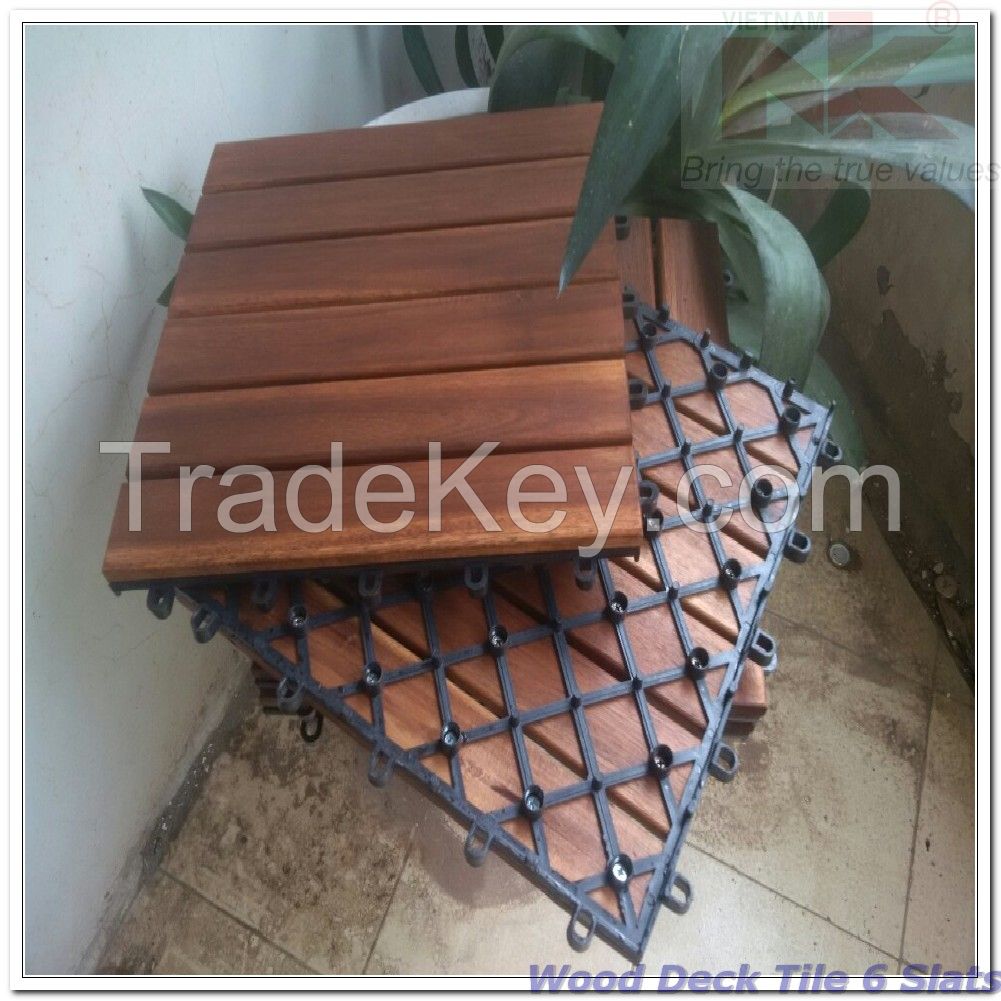 Vietnam wood DIY Interlocking deck tiles