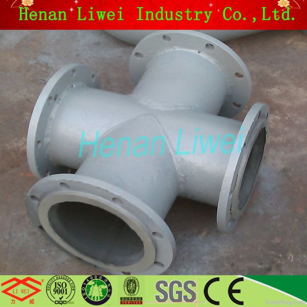 Liwei brand rubber lining pipes and pipe fittings