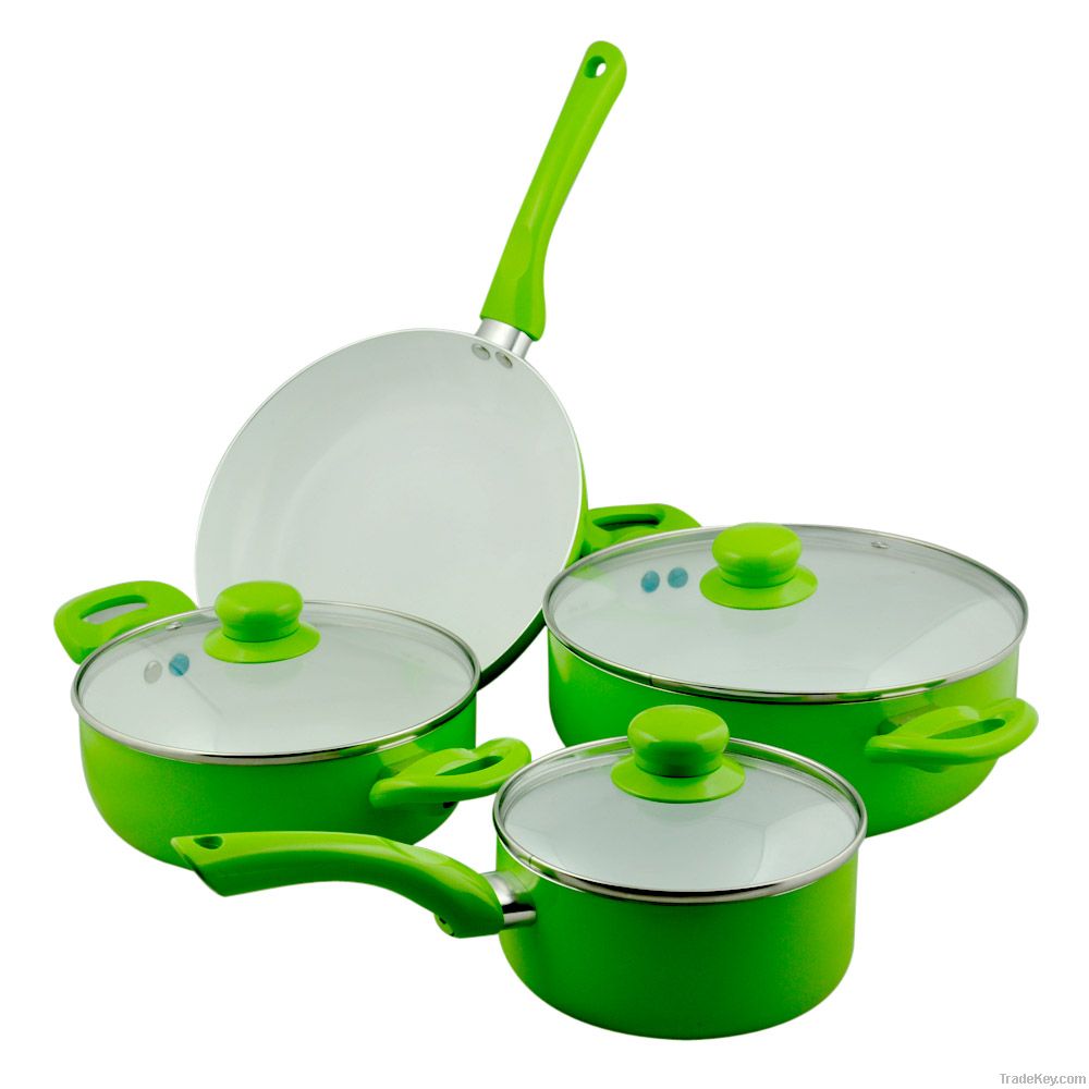 7PCS Aluminum Ceramic Cookware Sets