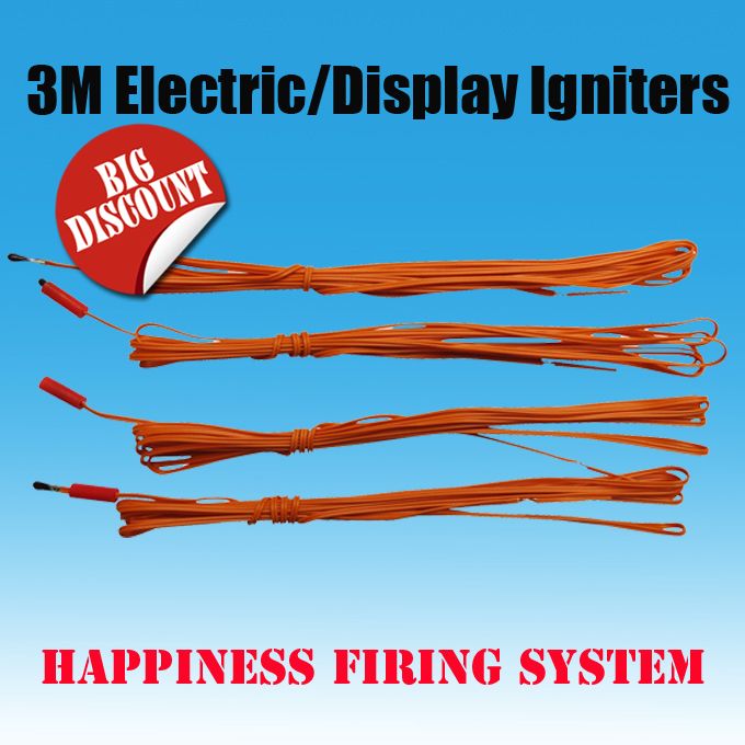 3M length Professional Display Igniter + fireworks electric igniters + with pyrogen+ 3m length fireworks igniter