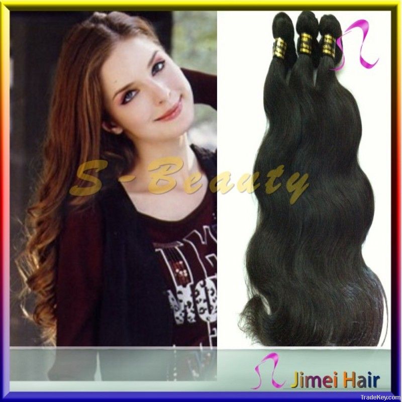 unprocessed no tangle virgin human indian body wave hair weft