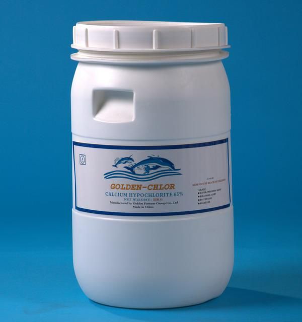 SGS Golden Chlor Calcium Hypochlorite(Cal Hypo) 65 70 for swimming pool/spa/fish pond/sewage/drinking water/texitle