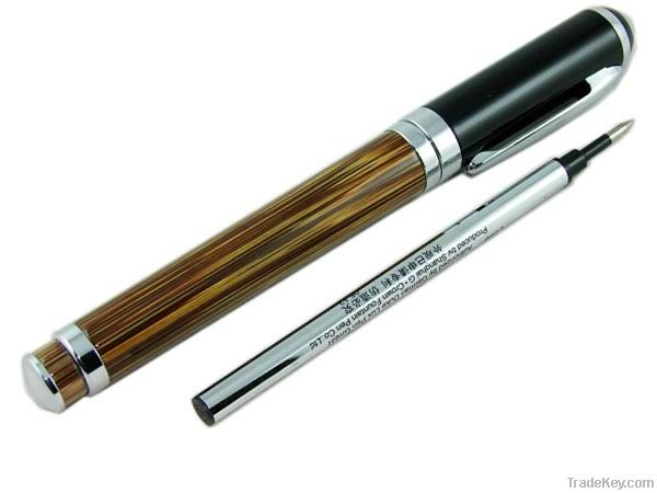 Duke Nature Bamboo Roller BallPen with Nature Mother-Pearl At Top