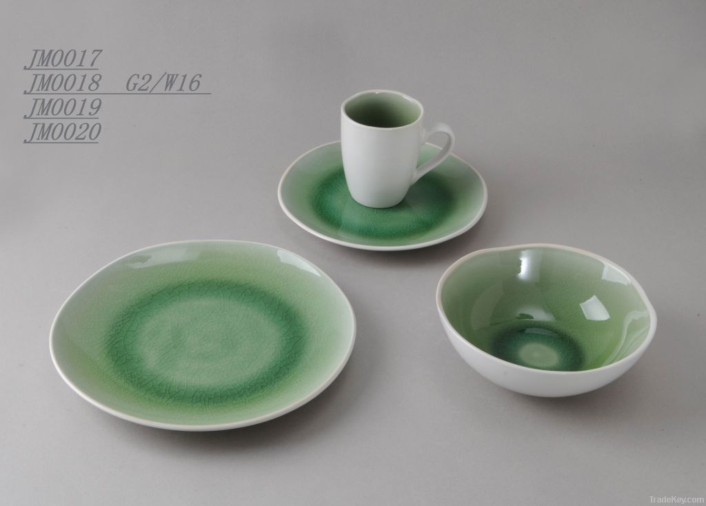 16pcs crakle glaze dinnerware set